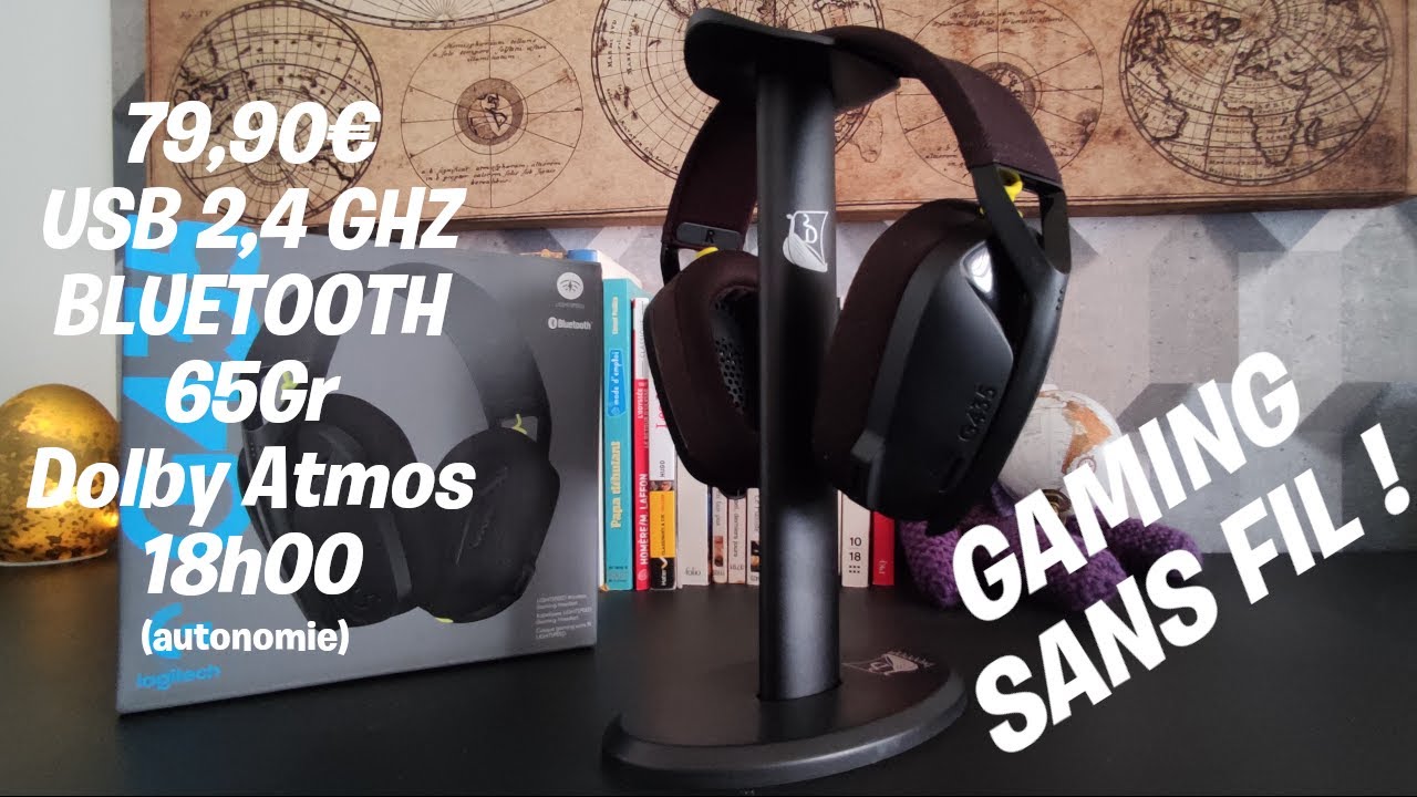 Logitech G435 LIGHTSPEED & Bluetooth sans Fil Casque Gaming, Casque léger  circum-auriculaire, Micro intégré, Batterie