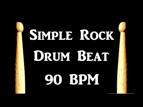 simple-rock-drum-beat-90-bpm-bass-guitar-backing-track-drums-only-#279