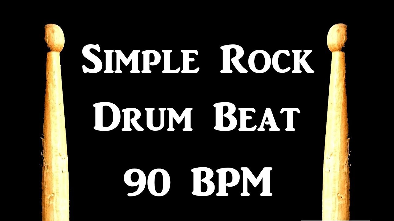 Simple Rock Drum Beat 90 BPM Bass Guitar Backing Track Drums Only 279
