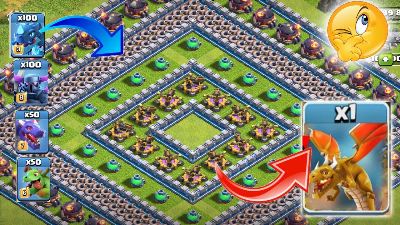 Golden dragan troll trap Vs troops on coc😎troops vs troll trap😘unity clash🌟