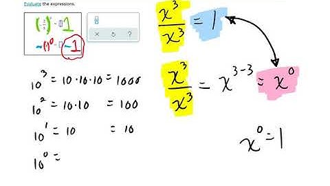 Evaluating expressions with exponents of zero