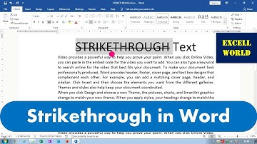 Add Strikethrough and Double Strikethrough | Strikethrough in Word | Double Strikethrough