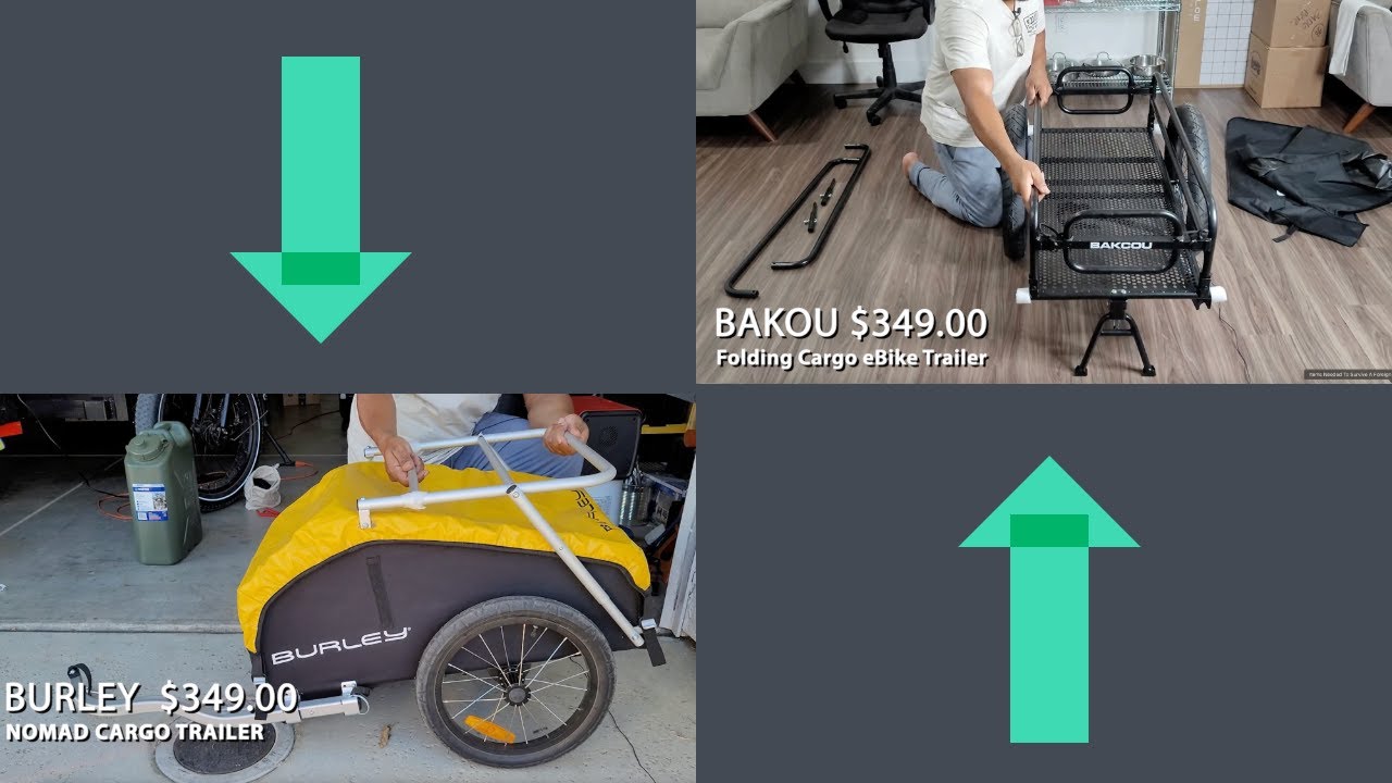 Burley Bike Trailer vs Bakou Utility Bike Trailer