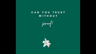Can you trust without proof?