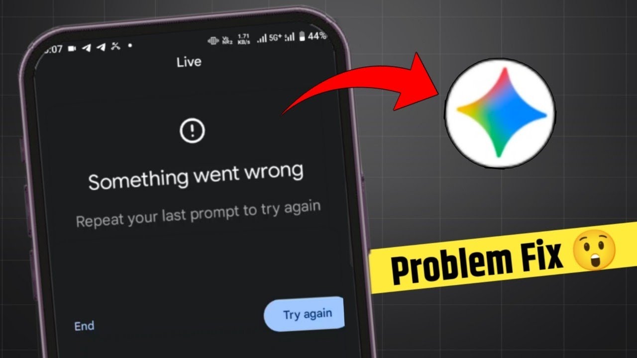 Something went wrong repeat your last promt to try again Gemini problem ...