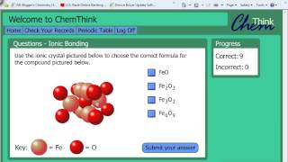 ChemThink.com Ch 8 - Ionic Bonding - Questions - Part 2