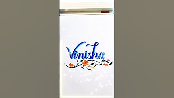 Vinisha Name calligraphy #kavyaprakash #calligraphy #kpagrim