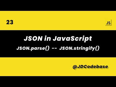 JavaScript JSON | JSON.parse & JSON.stringify Explained | JS Tutorial | JDCodebase