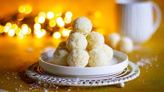 Quick and Easy Coconut Balls (Ladoos) Recipe - Like Rafaellos! | Hot Chocolate Hits