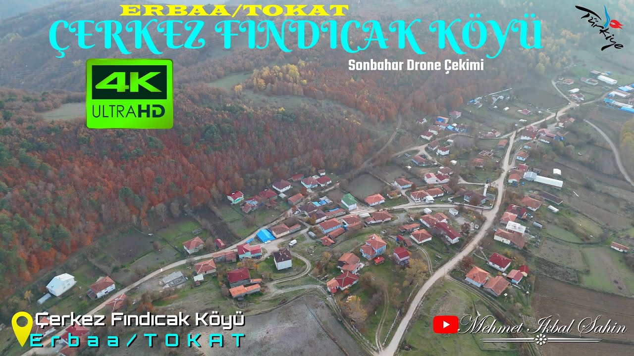 Çerkez Fındıcak Köyü / Erbaa / TOKAT - 4K Dronla Havadan Çekim / 12.11.24