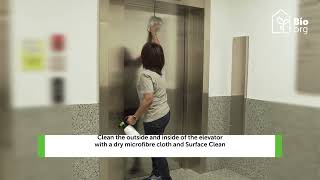 Cleaning an elevator full