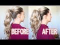 HOW TO: FULL PONYTAIL HAIR HACK YOU NEED TO TRY! MEDIUM & LONG HAIRSTYLE