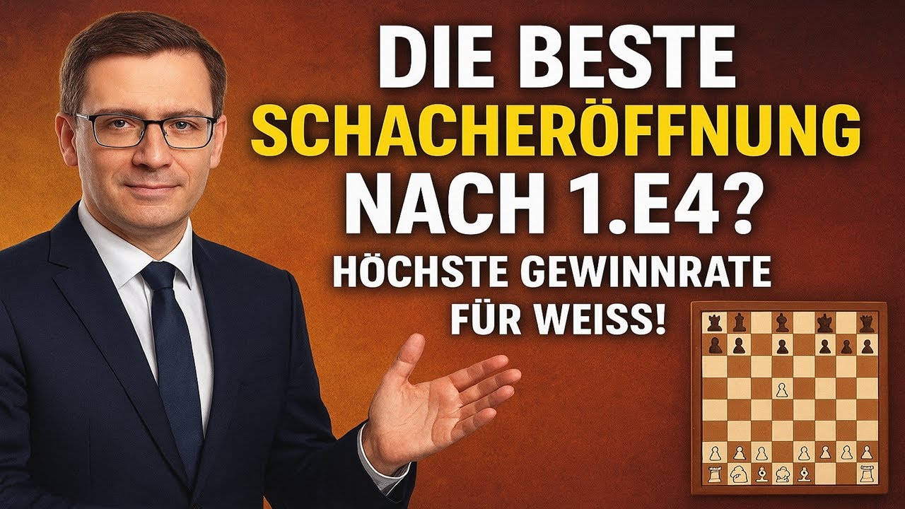 Die beste Schacheröffnung nach 1.e4? Höchste Gewinnrate für Weiß!