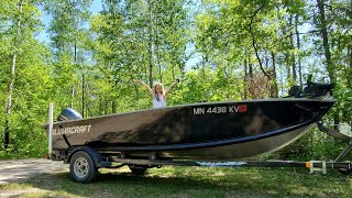 Alumacraft Tiller Boat (I found the cleanest used boat)