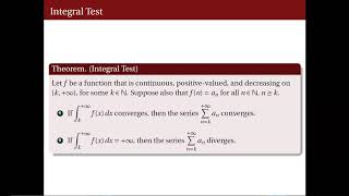 [Math 22] Lec 08 Integral Test and Comparison Test (Part 1 of 2)