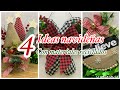 4 HERMOSAS Ideas NAVIDEÑAS 2021 / Manualidades recicladas / Christmas Crafts / Artesanato de Natal