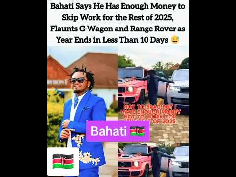 Bahati Flaunts G Wagon And Range Rover Show Love Raila Bahatikenya Beryl Sky Kenya Nairobi 