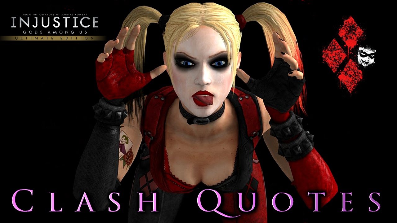 Injustice Gods Among Us (PS4) Harley Quinn All Unique Clash Quotes