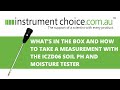 What’s in the box and how to take a measurement with the ICZD06 Soil pH and Moisture Tester
