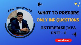 Enterprise Java Important Questions Unit -5 TYBSC IT Sem-5 | How to Prepare For Exam
