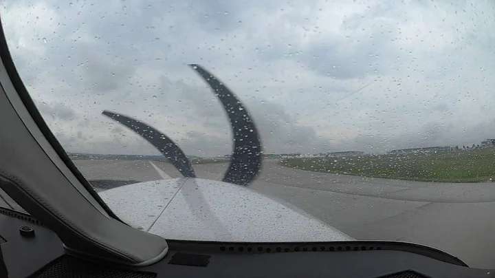 Pilot's Eye, Landing Runway 25 in Stuttgart EDDS, Germany with a Cessna P210 Silver Eagle