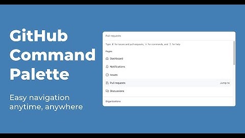 GitHub Command Palette | In a Nutshell