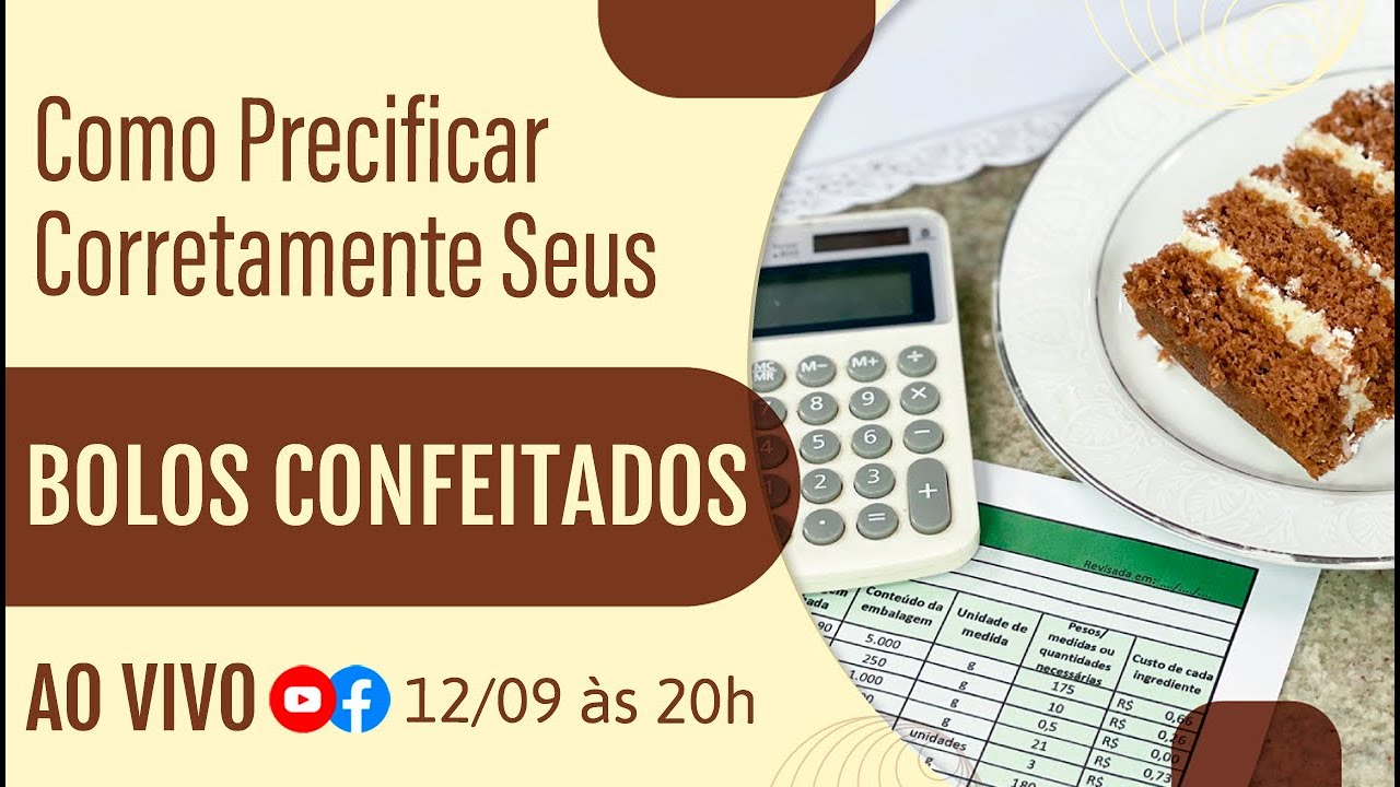 🔴 LIVE - COMO PRECIFICAR CORRETAMENTE SEUS BOLOS CONFEITADOS  [Ative as notificações]