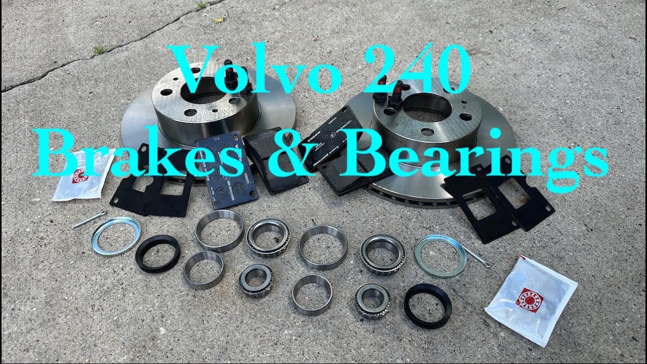 Volvo 240 front brakes and wheel bearings replaced.