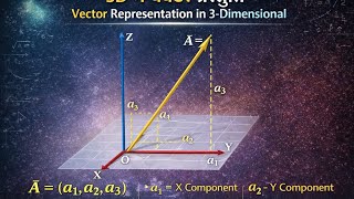 Vector Representation in 3 Dimensional coordinate very easy|| hindi  || smart study 