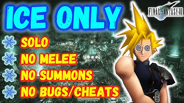 Can You Beat Final Fantasy VII with only ICE Damage?! ❄️ SOLO || NO SUMMONS