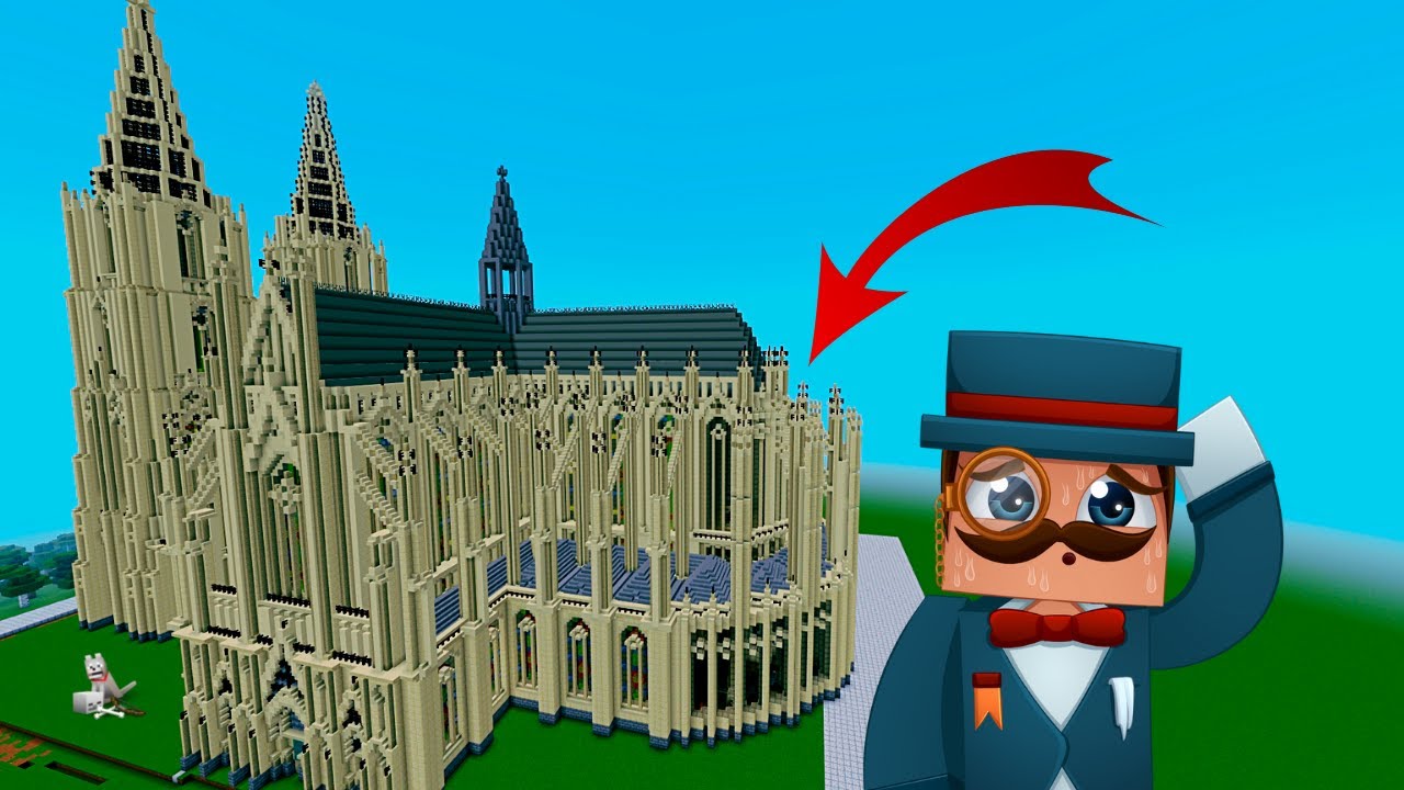 Minecraft Wir bauen den Kölner Dom #039🏰 Die Dächer an der Kurve - YouTube