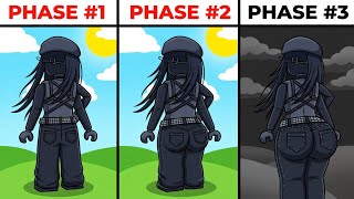 All Phases of GOTH GIRL BOTTOM in New SUS Roblox 99 Nights In The Forest: From Phase 1 to Phase 3