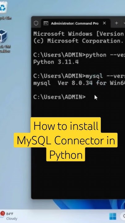 How to install MySQL Connector in Python #shortsfeed #youtubeshorts # ...