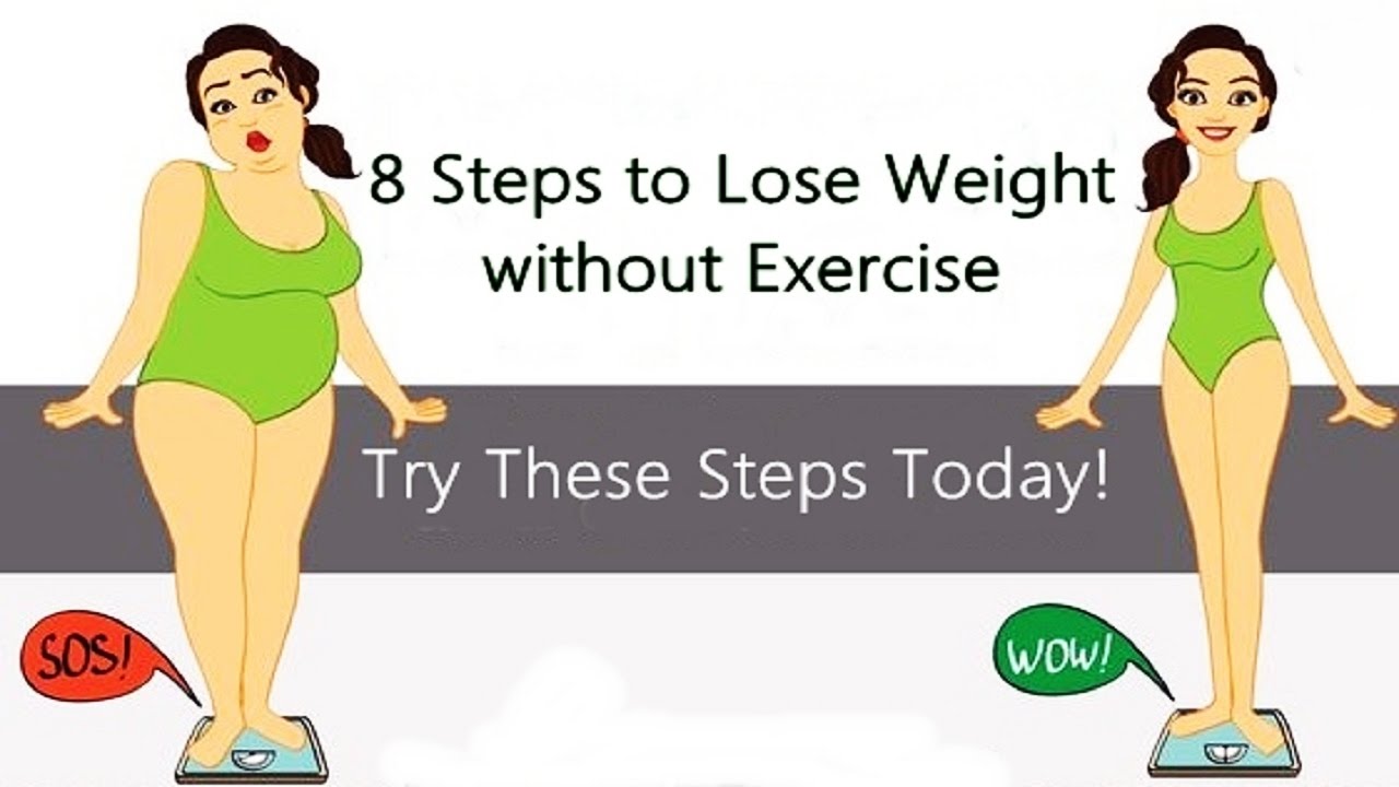 8 Steps To Lose Weight Without Exercise - YouTube