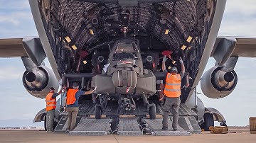 U.S. C-17 Globemaster Delivers $11 Billion AH-64E Apache Attack Helicopters to Australian Army