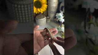 how to make bangles with thread// #diy bangles design with pearl // #stonebangles #craftblogger