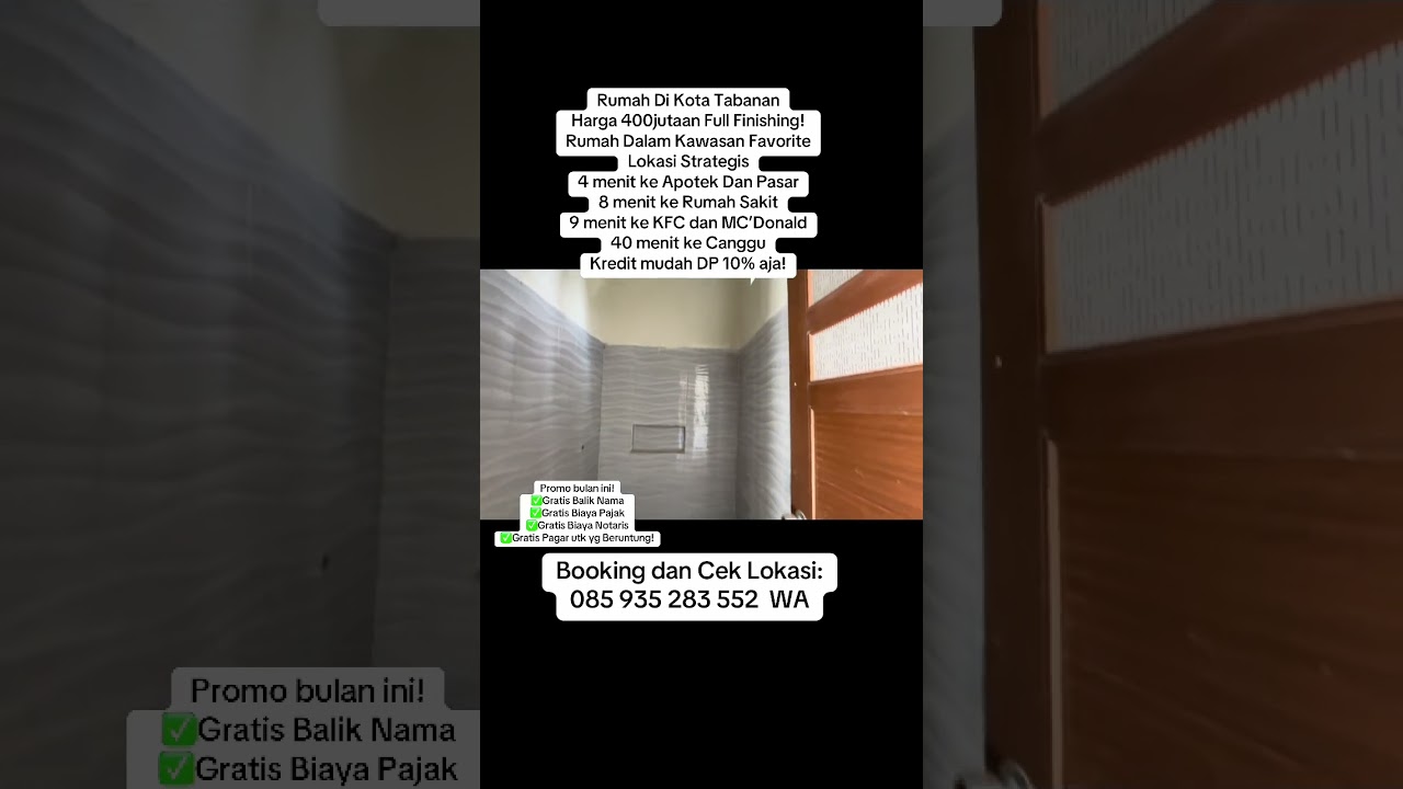 Rumah 400 Jutaan Siap Huni di Jantung Kota Tabanan 