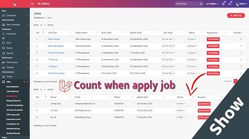 Show count and show on table apply job HR | Laravel 9 System