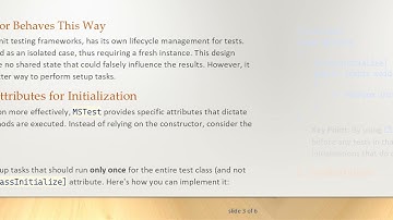 How to Prevent MSTest from Invoking the Constructor Every Time You Run Tests