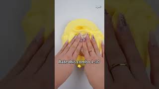What happens when putty meets butter slime🙋 #slime #slimeasmr #puttytok #puttyslime #clearslime #sl