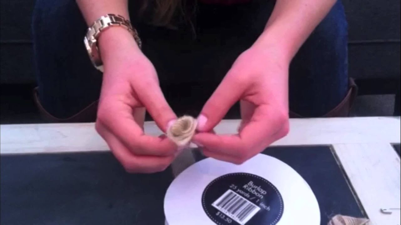 D.I.Y. Burlap & Crystal Embellished Paper Flowers