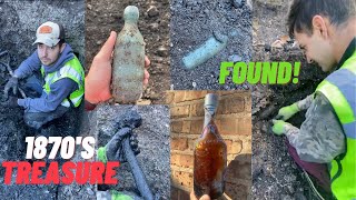 Chicago Bottle Diggers:Rare 1870s TREASURE and BOTTLES found DIGGING in Historic Victorian backyard!