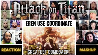 Eren Uses the Coordinate Reaction Mashup | Attack on Titans Season 2 Episode 12 Reaction Mashup