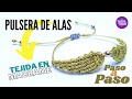 👉Pulsera de ALAS en MACRAMÉ. ✔️Sigue el paso a paso ☝️