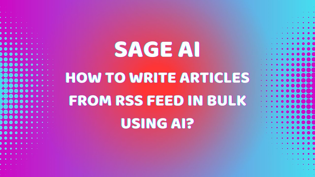 How to write articles from RSS feed in bulk using AI? - YouTube