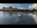 Floating structure in national stadium water