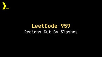 959. Regions Cut By Slashes