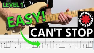 Can't Stop - RHCP - Easy Version | Guitar Tab | Cover