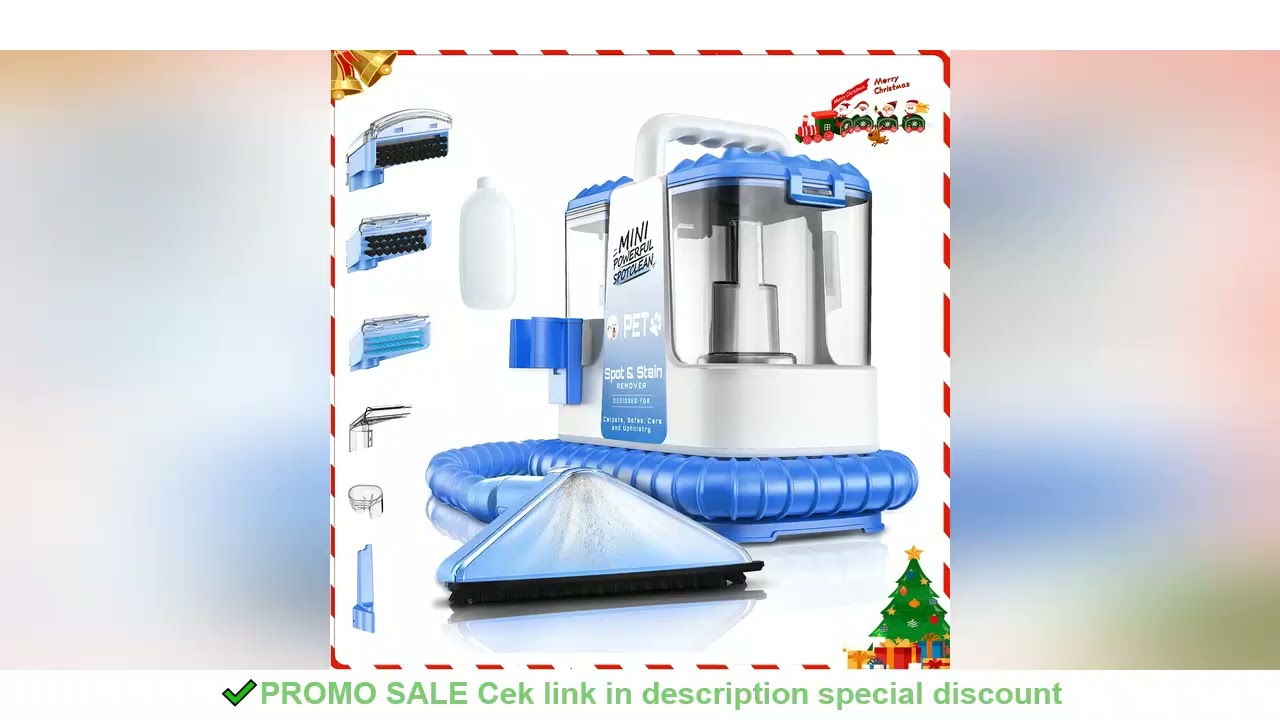 Carpet + Upholstery Cleaner Machine, 32Kpa Powerful Suction w/ 5 Cleaning Tools,Lightweight for Rug,