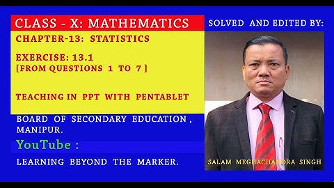 CLASS-X: MATHEMATICS[BOSEM] EXERCISE-13.1 [Q 1  TO  Q 7]